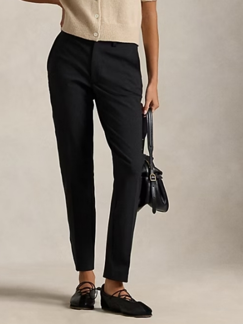 Polo Ralph Lauren Slim Chino Classic Black Womens Pants In Size 0